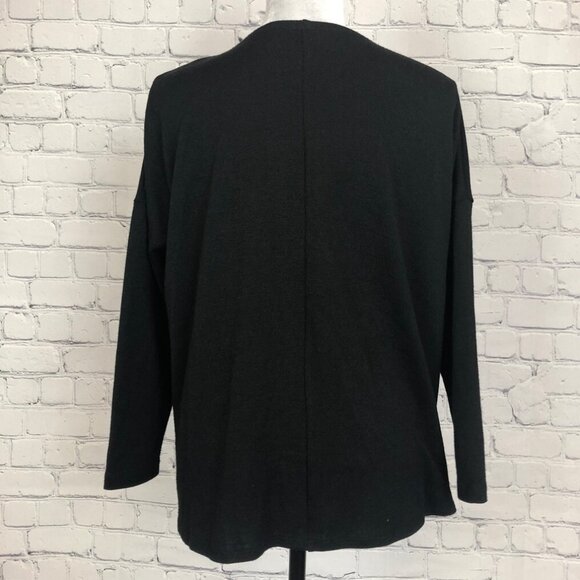 Clara Sunwoo Black Twist Front Sweater Size S - Picture 3 of 7